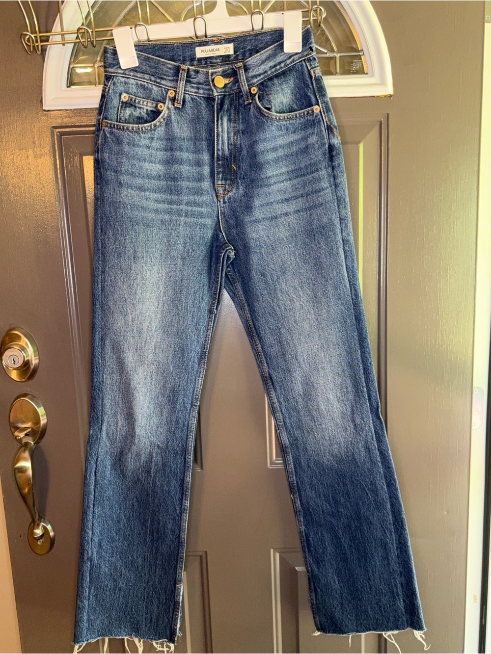 Pull&Bear Straight-Leg Mid Blue Jeans